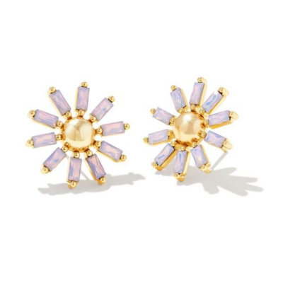 Kendra Scott Madison Daisy Stud Earrings, Gold/Pink Opal