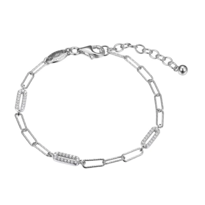 Charles Garnier Paperclip Collection Elsa Bracelet, Silver