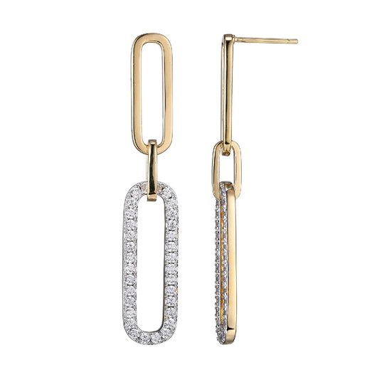 Charles Garnier Paperclip Collection Mariana Earrings, Gold