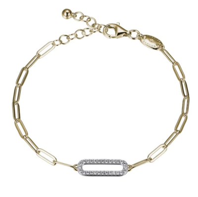 Charles Garnier Paperclip Collection Nora Bracelet, Gold