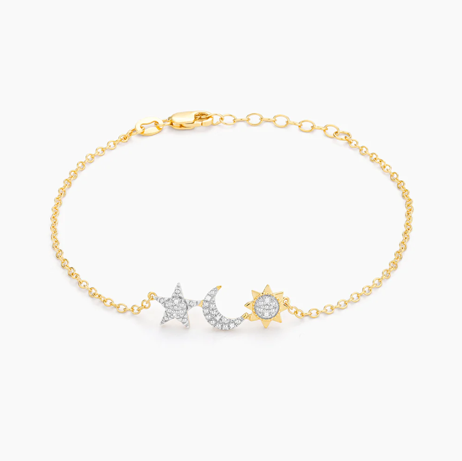 Ella Stein Star, Moon & Sun Bracelet (Gold)