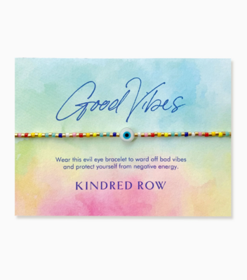 Kindred Row Evil Eye Beaded Bracelet, Rainbow