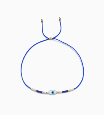 Kindred Row Evil Eye Cord Bracelet, Blue