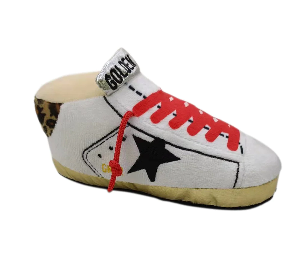 Golden Pooch Red Sneaker Dog Toy 7&quot;
