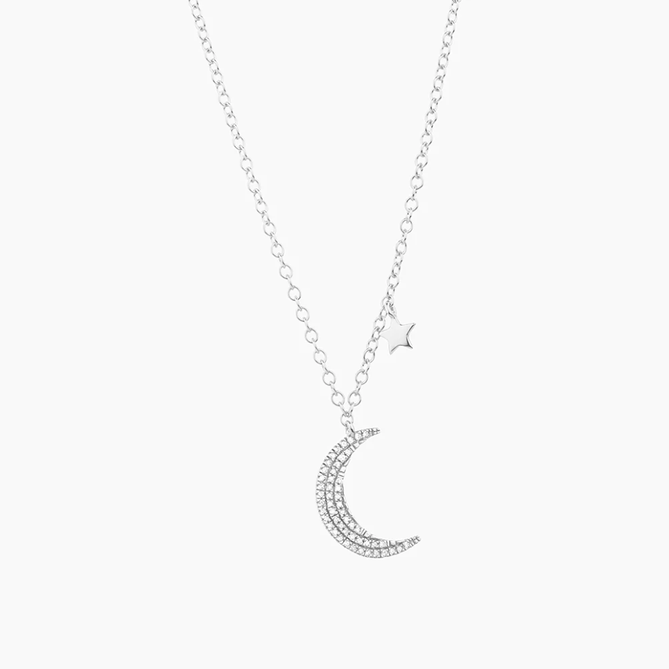 Ella Stein Fly Me To The Moon Necklace (Silver)