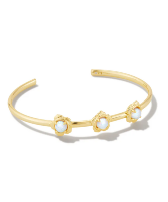 Kendra Scott Susie Cuff Bracelet, Gold/Bright White Opal