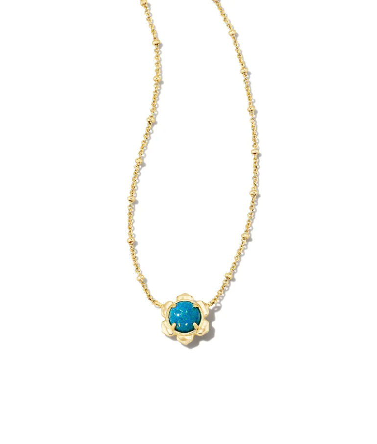 Kendra Scott Susie Pendant Necklace, Gold/Marine Opal
