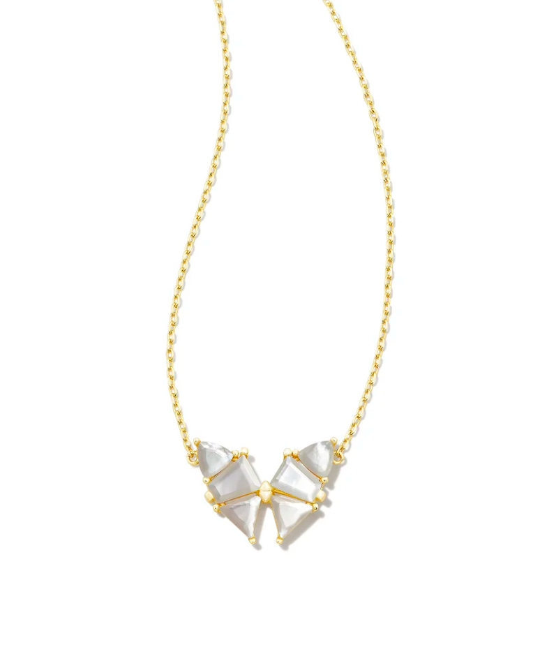 Kendra Scott Blair Butterfly Necklace, Gold/Ivory Mother-of-Pearl
