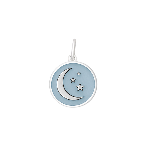 LOLA Moon &amp; Stars Pendant, Pale Blue/Small