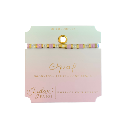 Opal Beaded Tila Bracelet