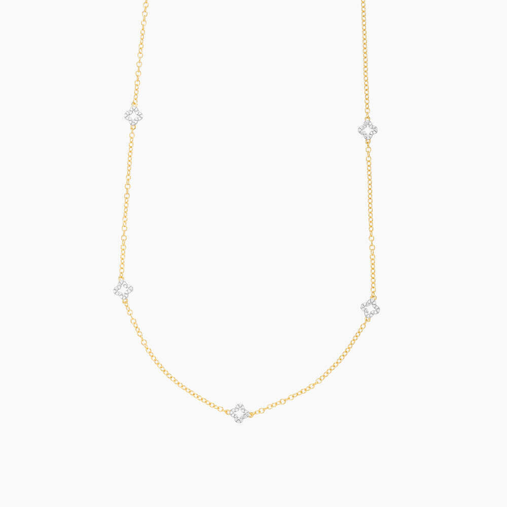 Ella Stein Diamond Station Necklace (Gold)
