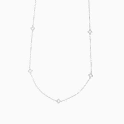Ella Stein Diamond Station Necklace (Silver)