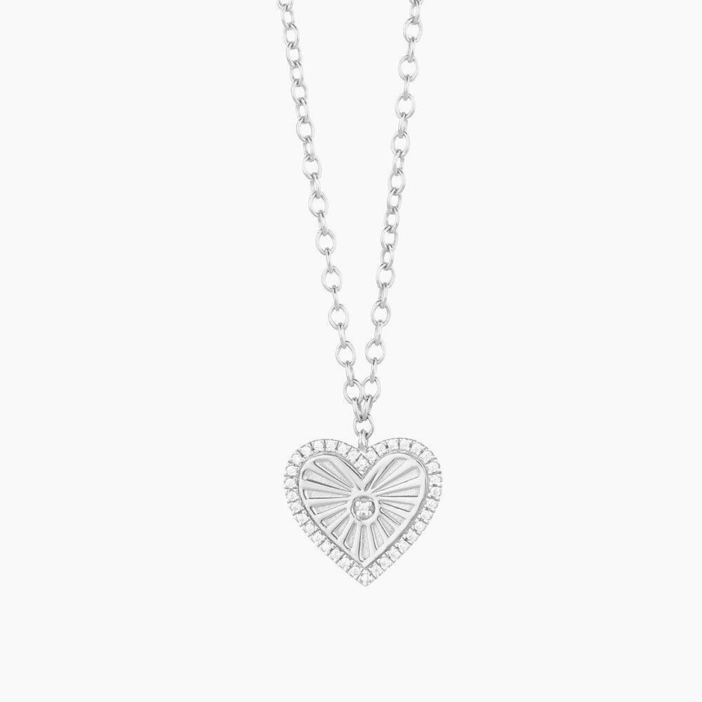 Ella Stein Heart Burst Necklace (Silver)