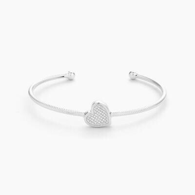 Ella Stein All Heart Cuff Bracelet (Silver)
