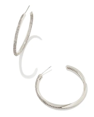 Kendra Scott Ella Hoop Earrings, Silver