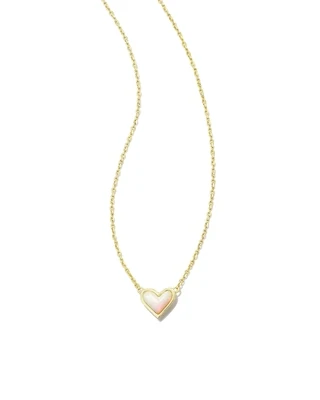 Kendra Scott Ari Heart Necklace, Gold/Opalescent Resin