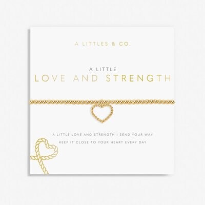 A Little 'Love and Strength' Bracelet (Gold)