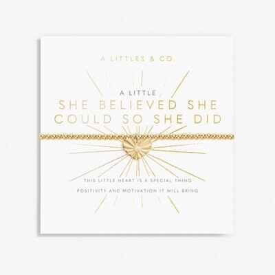 A Little 'She Believed She Could So She Did' Bracelet