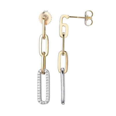 Charles Garnier Paperclip Collection Sydney Earrings, Gold