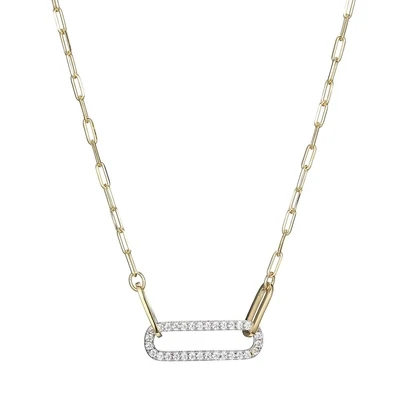 Charles Garnier Paperclip Collection Angelica Necklace, Gold