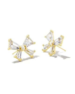 Kendra Scott Blair Bow Earrings, Gold/Crystal