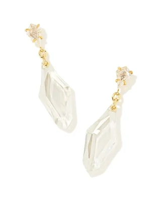 Kendra Scott Alexandria Statement Earrings, Gold/Lustre Clear Glass