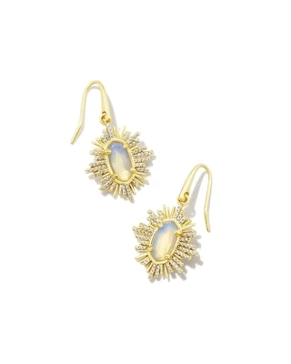 Kendra Scott Grayson Sunburst Earrings, Gold/Iridescent Opalite