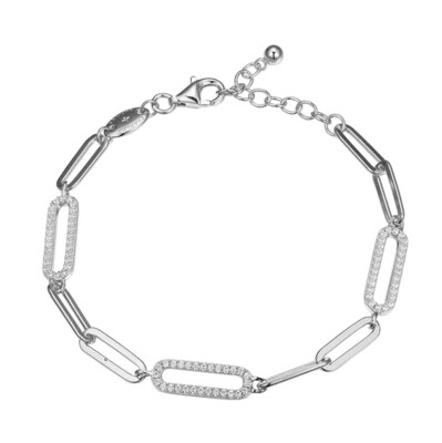 Charles Garnier Paperclip Collection Mabel Bracelet, Silver