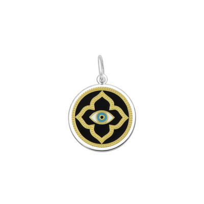 LOLA Evil Eye Pendant, Gold/Black/Small