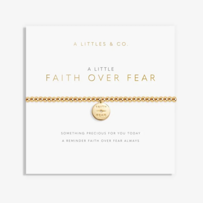 A Little 'Faith Over Fear' Bracelet, Gold