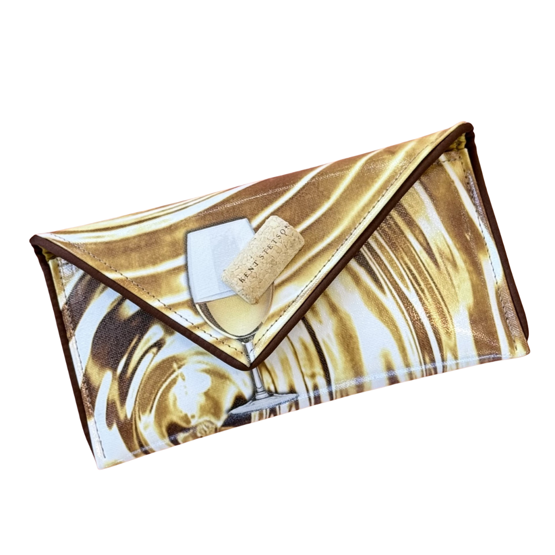 Kent Stetson White Wine Mini Crossbody Clutch