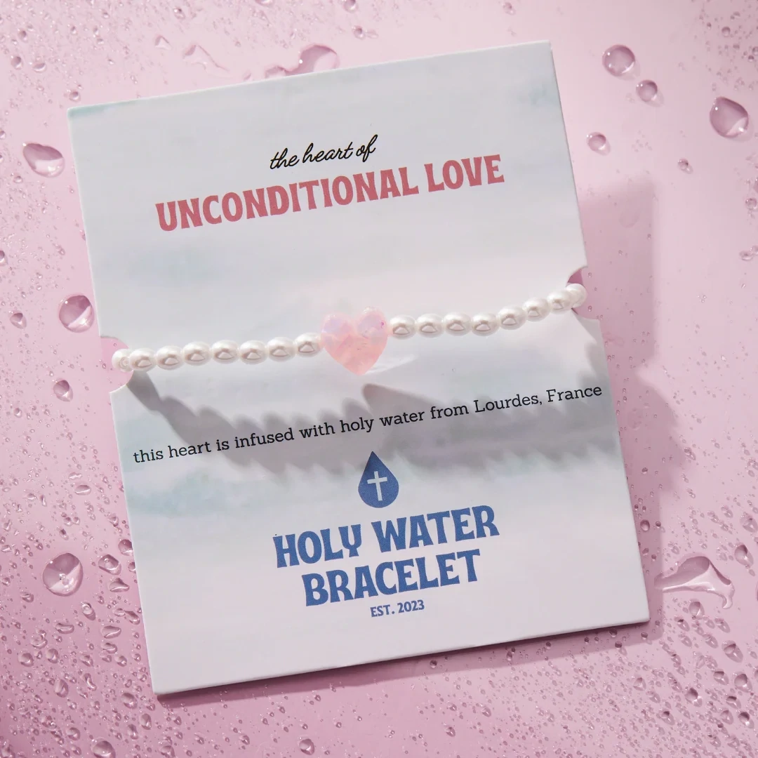 Holy Water Unconditional Love Bracelet in Crystal Pearl