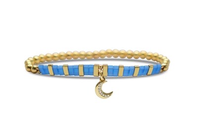 So Charming! Moon Beaded Tila Bracelet