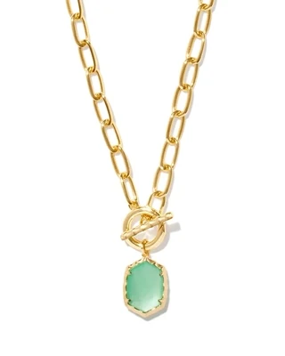Kendra Scott Daphne Necklace in Light Green Mother-of-Pearl