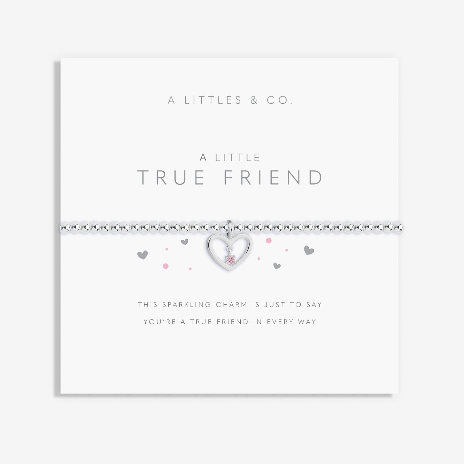A Little 'True Friend' Bracelet, Silver