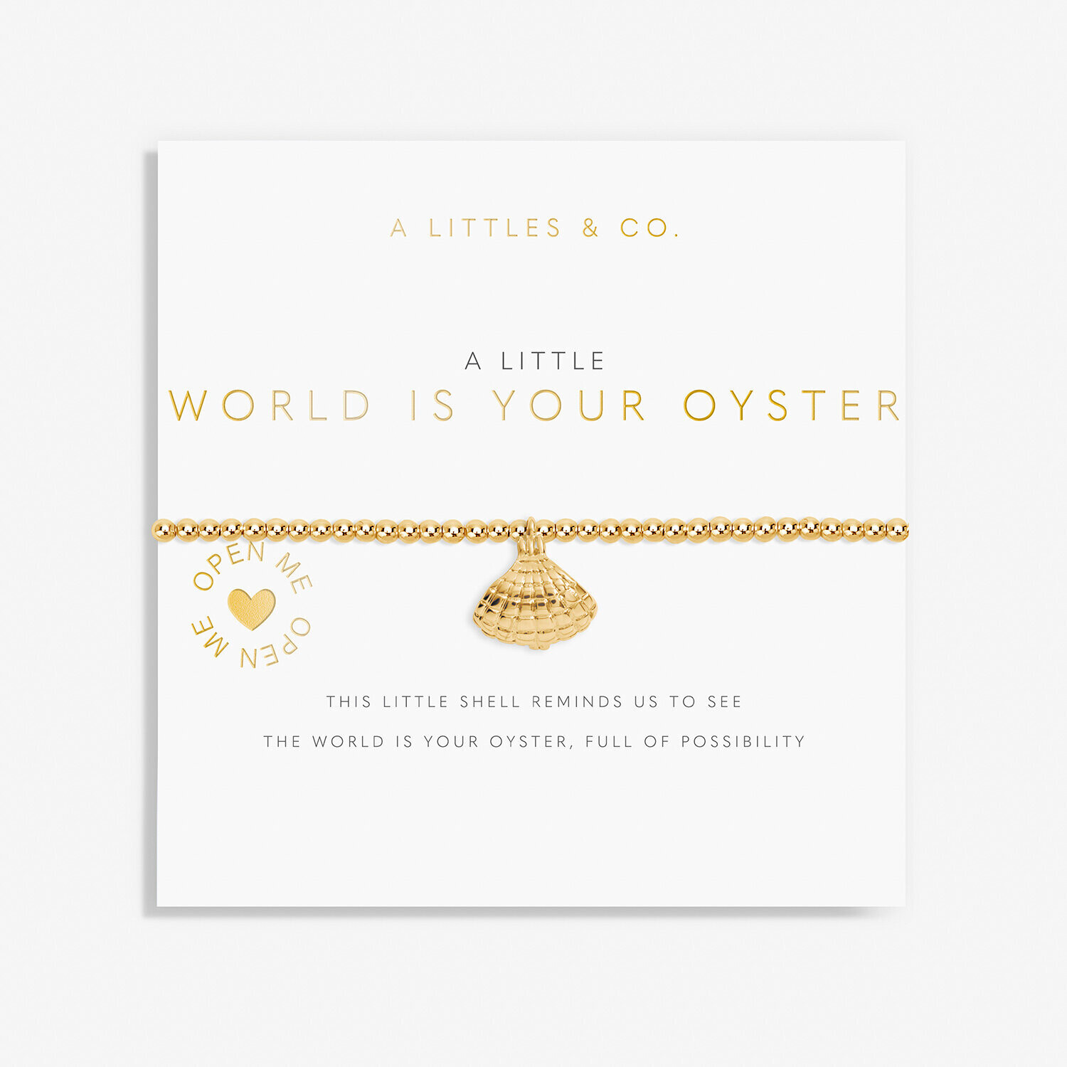 A Little &#39;World is Your Oyster&#39; Bracelet, Gold