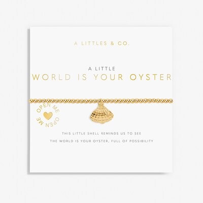 A Little 'World is Your Oyster' Bracelet, Gold