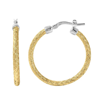 Charles Garnier Jody 2mm Round Hoop Earrings, Gold