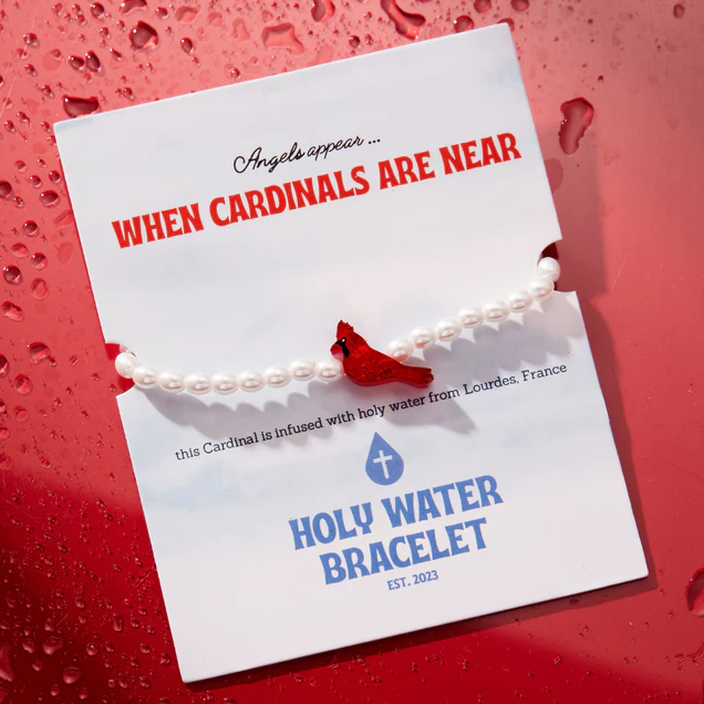 Holy Water Cardinal Bracelet in Crystal Pearl
