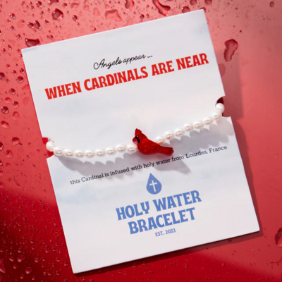 Holy Water Cardinal Bracelet in Crystal Pearl