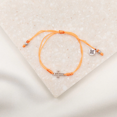 MSMH Filled By Faith Bracelet (Silver/Orange)