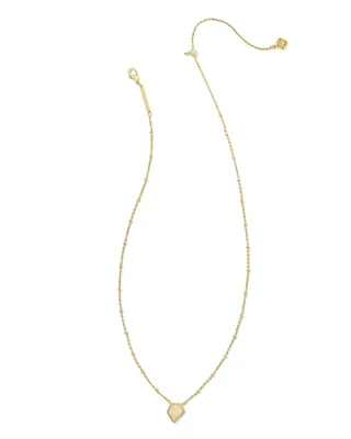 Kendra Scott Framed Tess Necklace, Gold/Iridescent Druzy