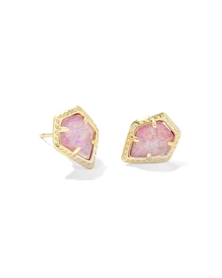Kendra Scott Framed Tessa Earrings, Gold/Luster Rose Pink Opal