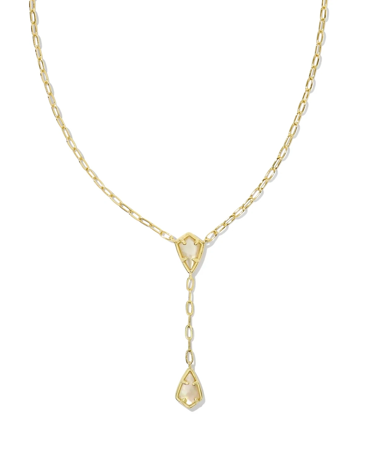 Kendra Scott Camry Y Necklace, Gold/Golden Abalone