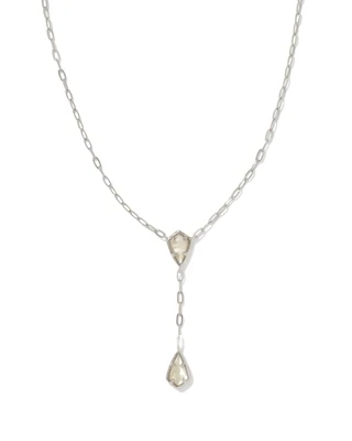 Kendra Scott Camry Y Necklace, Silver/Ivory MOP