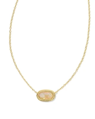 Kendra Scott Elisa Ridge Frame Necklace, Gold/Golden Abalone