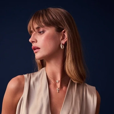 Sif Jakobs Belluno Croce Necklace (Gold)