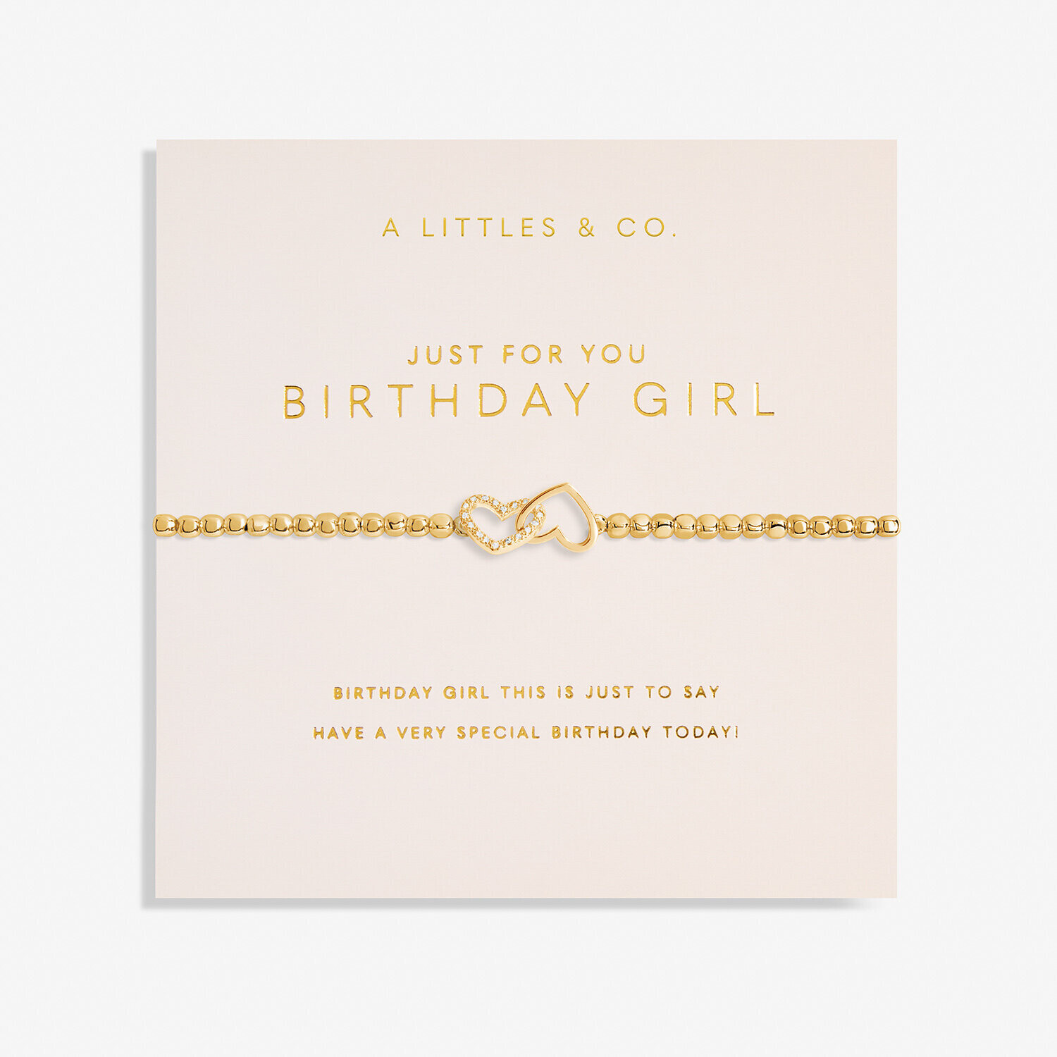 A Little &#39;Just For You Birthday Girl&#39; Bracelet, Gold