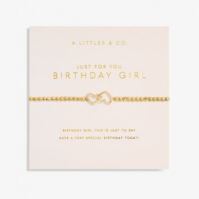 A Little 'Just For You Birthday Girl' Bracelet, Gold