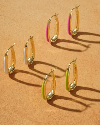 Kendra Scott Kelsey Hoop Earrings, Purple